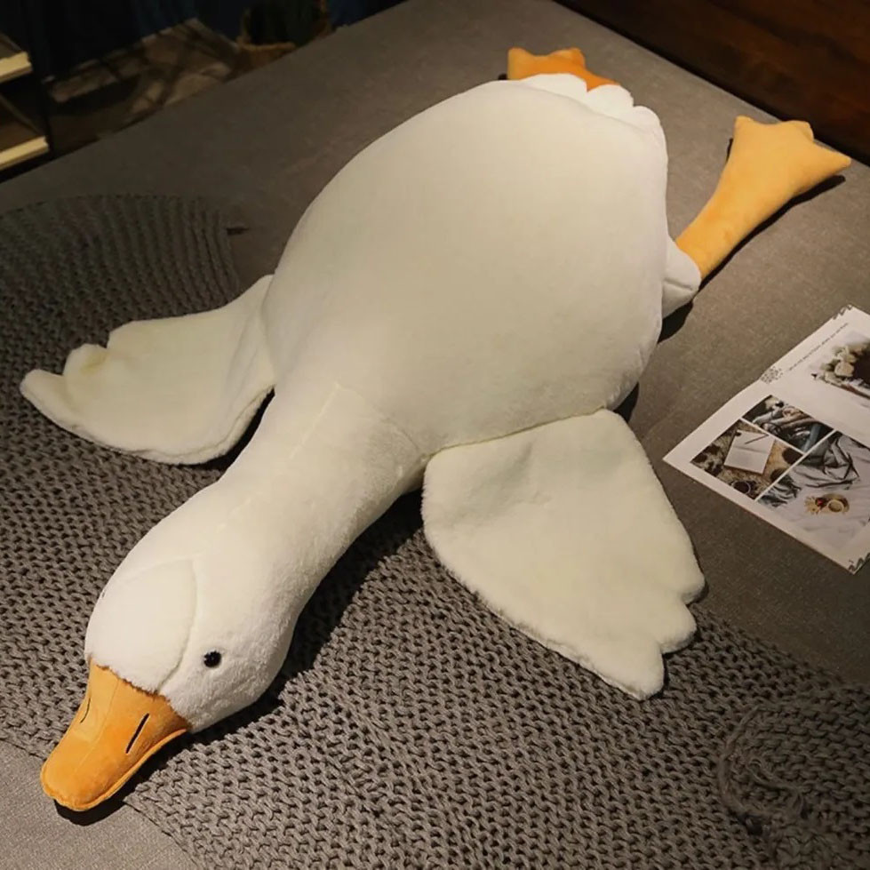 Мягкая игрушка для сна 110 см, Плюшевый гусь-подушка, Мягкая игрушка гусь-обнимусь BV-67 Киев - изображение 7