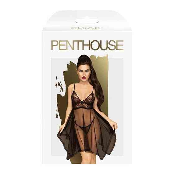 Бэби-долл с ажурным браллетом и ассиметричным подолом Penthouse - Naughty Doll Black S/M Sex Aura Киев