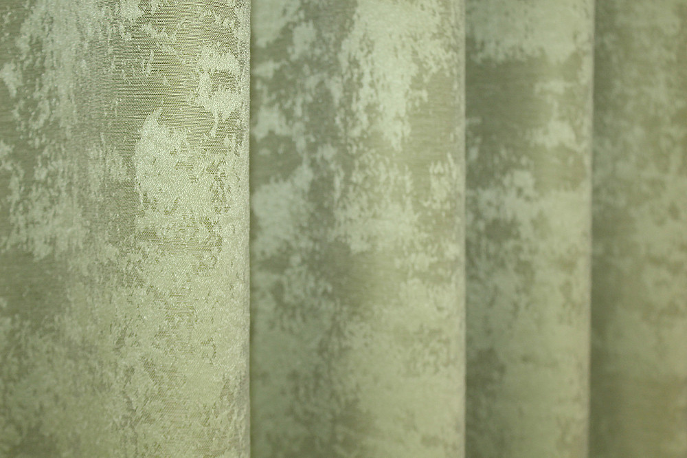 Комплект коротких штор VR-Textil Жаккард Sultan YL № 1367ш Светло-оливковый 130х170 см 2 шт (35-0082) Киев - изображение 6