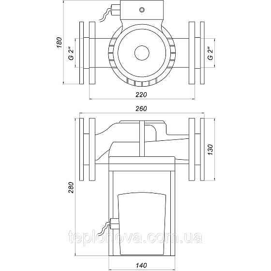 Насос циркуляційний фланцевий Optima OP50-180 245 мм + кабель із виделкою! Чернівці