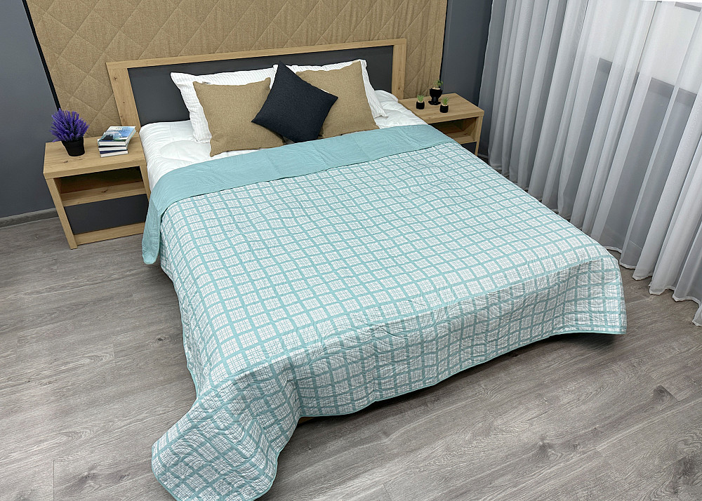 Покривало Decorator Bianca 215х240 см блакитний з білим (85-203) Київ - фото 3