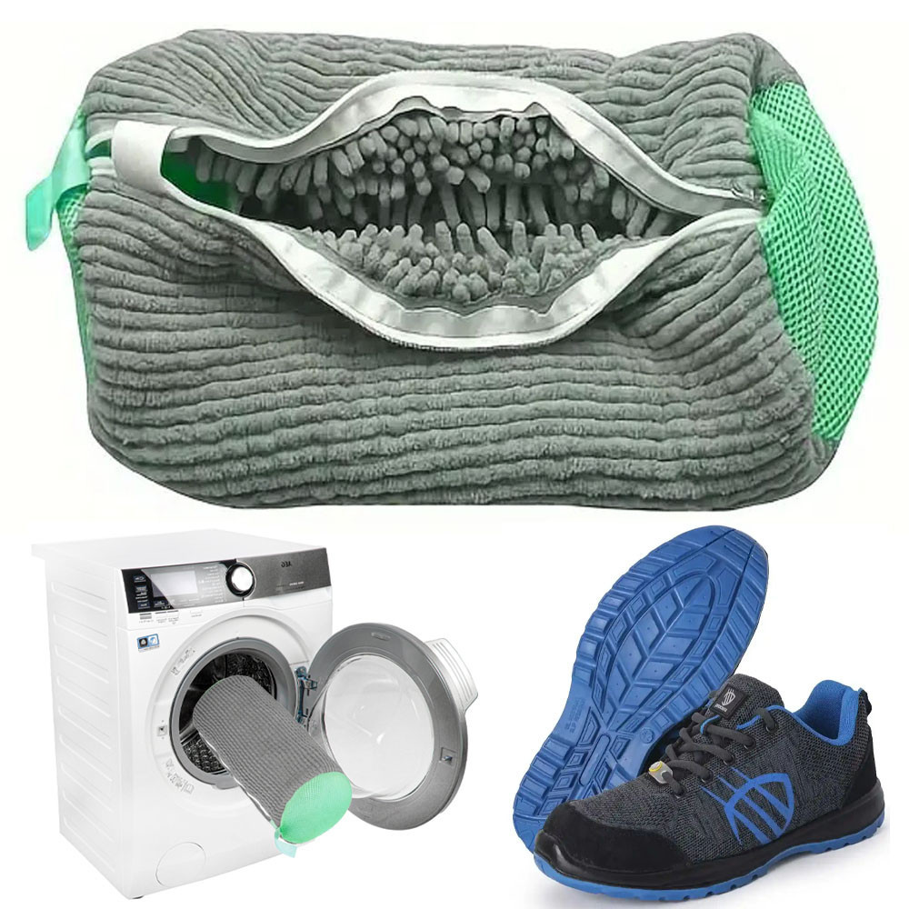 Мішок для прання взуття в пральній машині 39х19см, Сіро-зелений / Сітка для кросівок / Сумка для прання делікатних тканин Київ - фото 1
