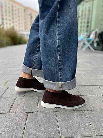 Лоферы женские Notta bene коричневые натуральная замша осень-весна размеры 36-40 (T-0224) Коломия