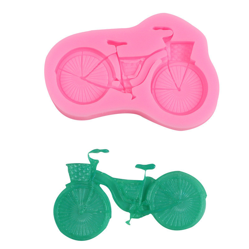 Молд силіконовий Велосипед 88 на 59 мм рожевий Київ - фото 8