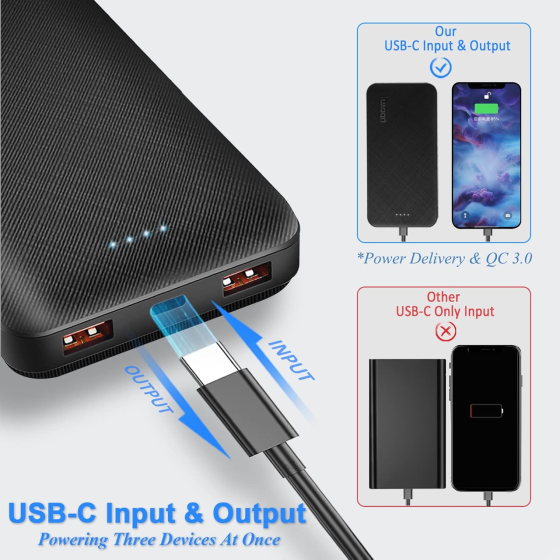 Уцінка Power Bank\ПоверБанк\Портативний зарядний 24000mAh 20W PD Київ