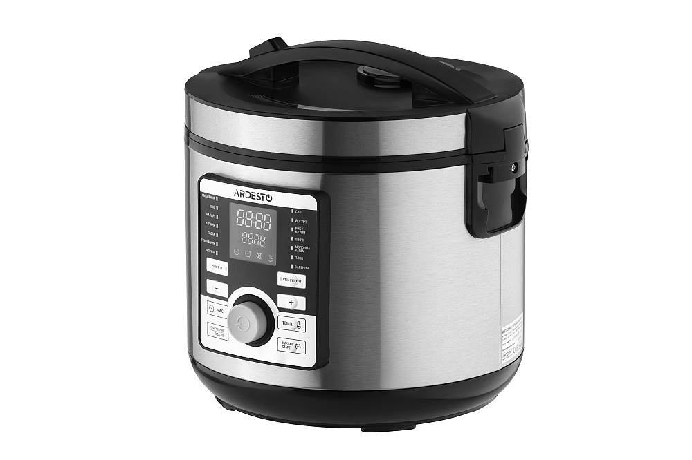 Мультиварка ARDESTO, 860Вт, чаша-5л, електронне керув., книга рецептів, метал/пластик, сірий Киев - изображение 4