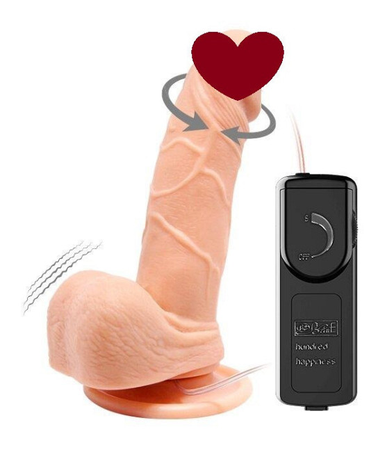 Вибратор на присоске с функцией ротации BARBARA Mark 5,9'' MULTI-SPEED VIBRATOR, BW-008055R Sex Aura Киев - изображение 1