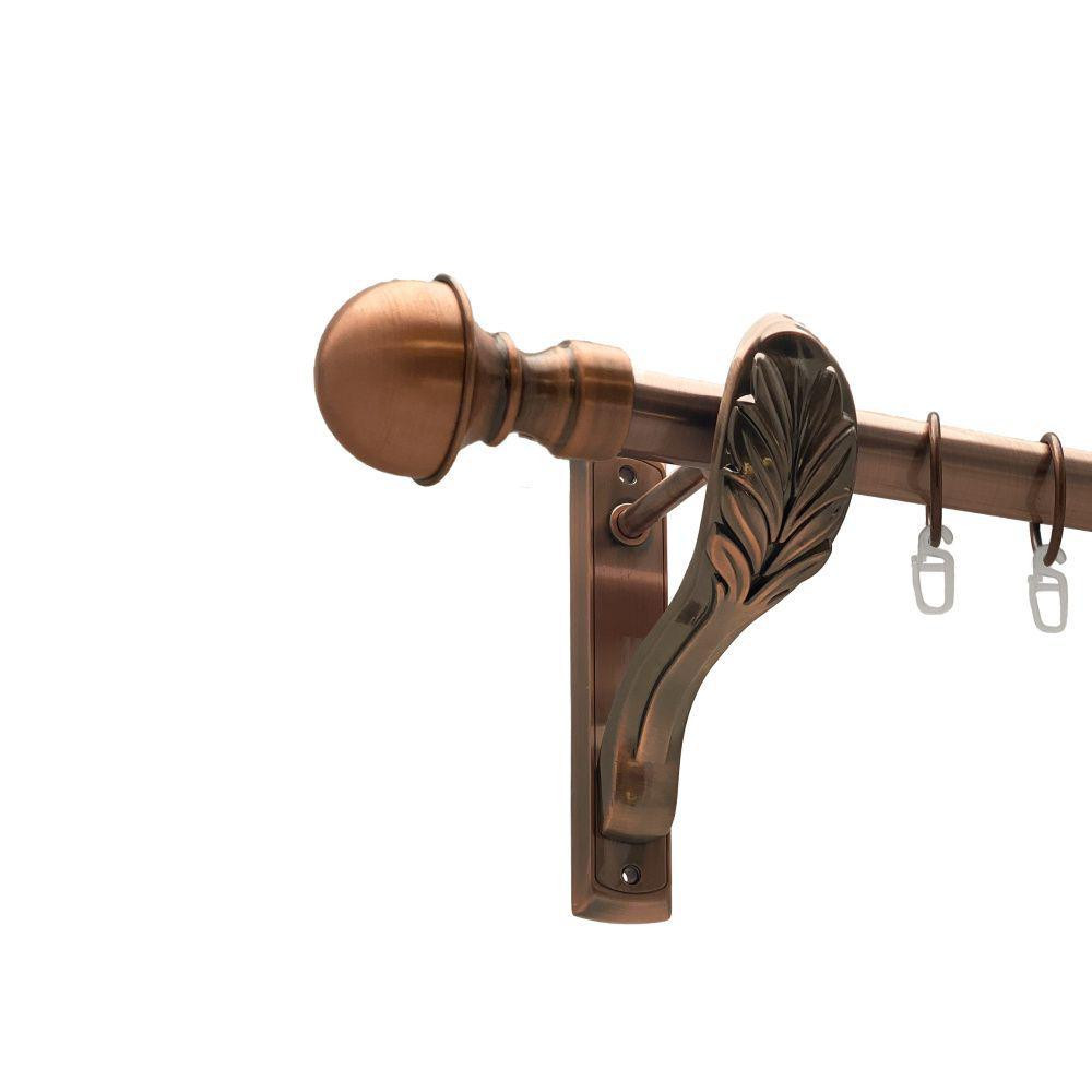 Карниз Orvit Бостон металевий однорядний ретро гладка труба кільце металеве Мідь 25 мм 140 см (00-00016286) Львів - фото 1