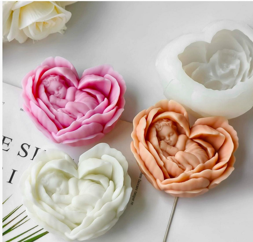 Силиконовая форма для изготовления свечи, молд для изделий из соевого,пчелиного воска и парафина 92 х 83 х 45 мм Кам'янець-Подільський - фото 7