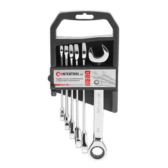 Комплект комбінованих ключів INTERTOOL 8/10/13/15/17/19 - 6 комбі ключів для автосервісу Львів