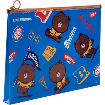 Папка на молнии Yes А4 Line Friends (492091) Винница - изображение 1