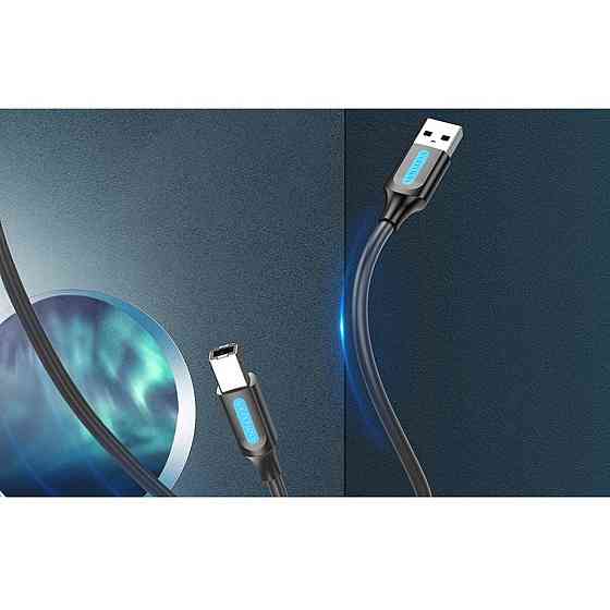 Кабель Vention для принтера USB 2.0 A "тато" - B "тато" Cable 1.5M Black PVC Type COQBG Одеса