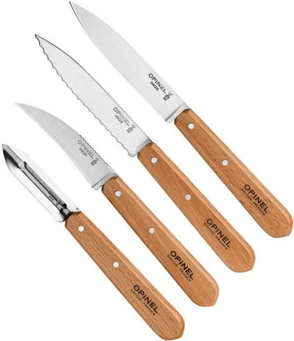 Кухонний Набір Ножів 4 предмети Opinel (Опінель) No.112 - 115 "Essential Small" (002163) Нержавіюча сталь Нововолинськ - фото 1