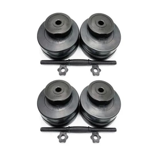 Гантели наборные композитные в пластиковой оболочке 2 шт по 30,5 кг Rock Pro NE-PL-G-030-2 Винница - изображение 2