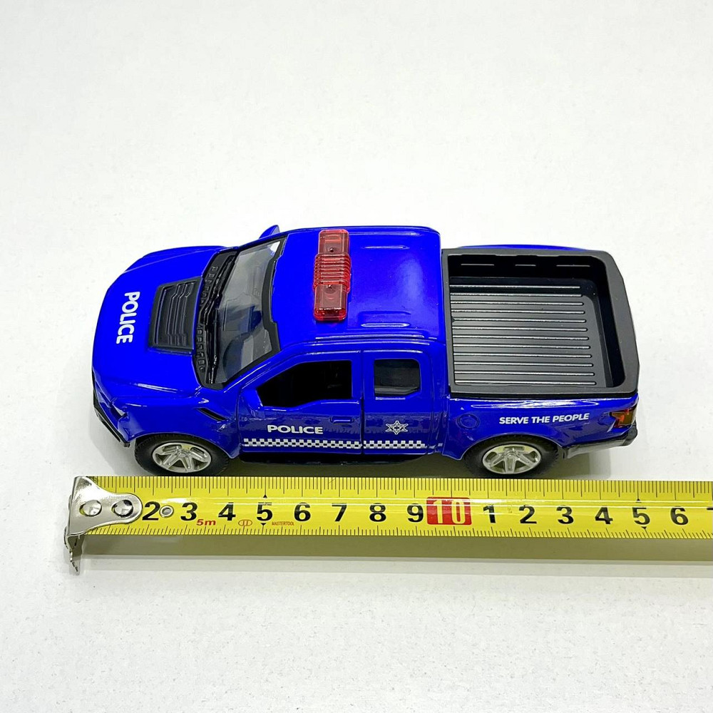 Набір Поліцейський автомийка металопластикова машинка підсвічування парогенератор звуки рухомі елементи мікрофон Синій (CLM 888) Чернигов - изображение 6