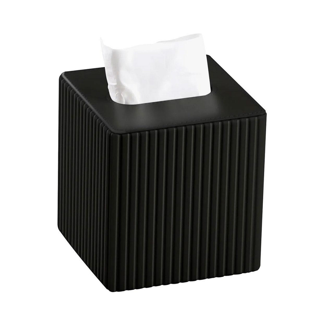 Квадратная салфетница из эко-кожи, черная Киев - изображение 1