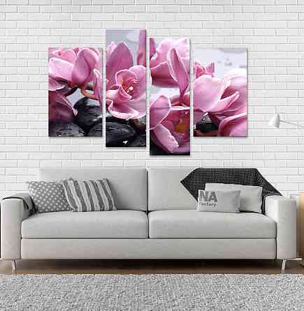 Модульная картина Цветы на камнях Art-10_4 Киев