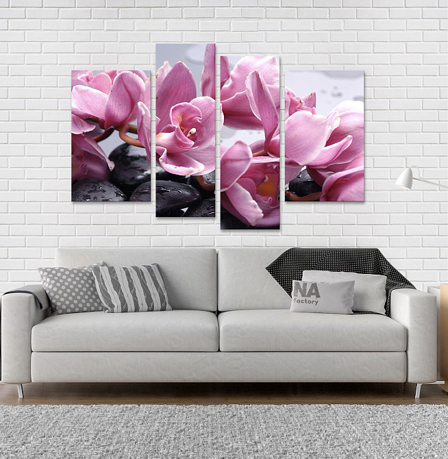 Модульная картина Цветы на камнях Art-10_4 Киев - изображение 2