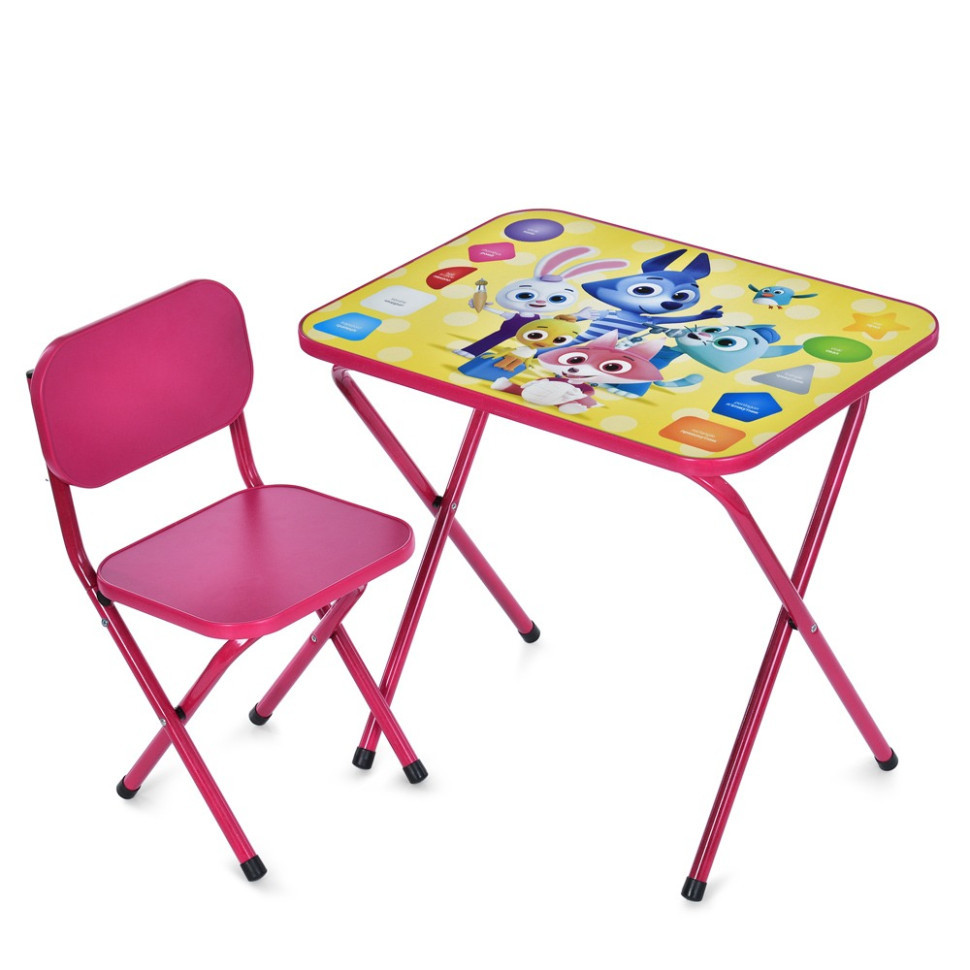 Детский столик складной со стульчиком M 5964-8 малиновый Винница - изображение 1