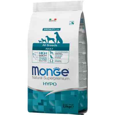 Сухий корм для собак Monge Dog All breeds Hypoallergenic з лососем і тунцем 2.5 кг (8009470011167) Вінниця