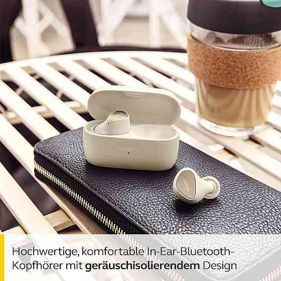 Наушники Jabra Elite 3 True Wireless in‑ear Bluetooth 4 микрофона мощный бас моно‑режим бежевые до 28 часов Киев
