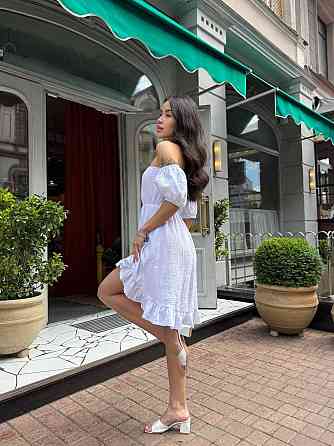 Жіноче легке романтичне плаття з відкритими плечима муслін Чорний, 42/44 Одеса