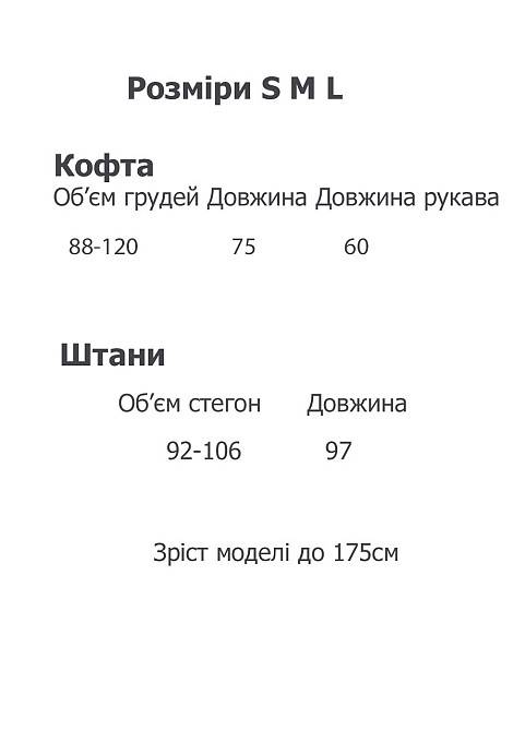 Піжама чоловіча  тепла one size K007-1 Київ - фото 3