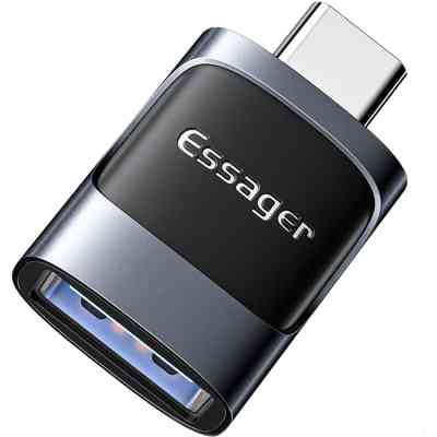 Перехідник OTG USB 3.0 AF to USB-C gray Essager (EZJAC-XL01) Вінниця