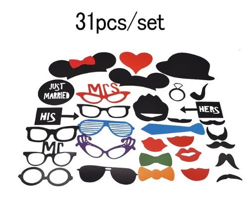 Фотобутафорія на весілля 31 деталь one size різнобарвний Київ - фото 3