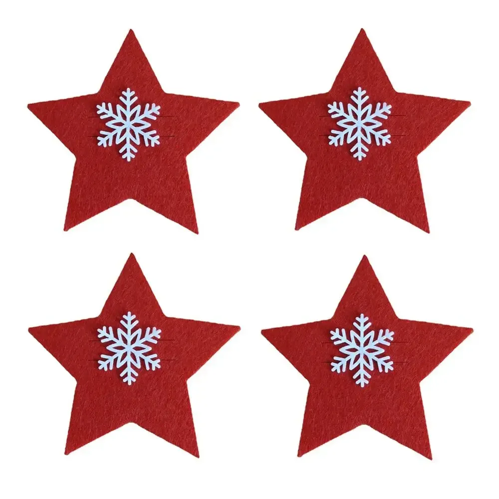 Новогодние кармашки для столовых приборов Звездочки 15 на 15 см красный Киев - изображение 10