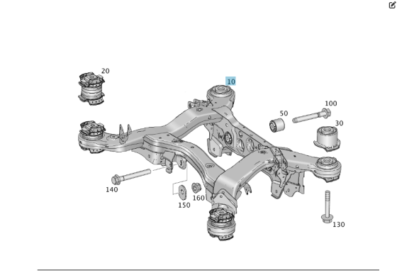 Mercedes-Benz  A1663505900 Задній підрамник ML/GLE W166 GLE Coupe C292 GL/GLS X166 Одеса