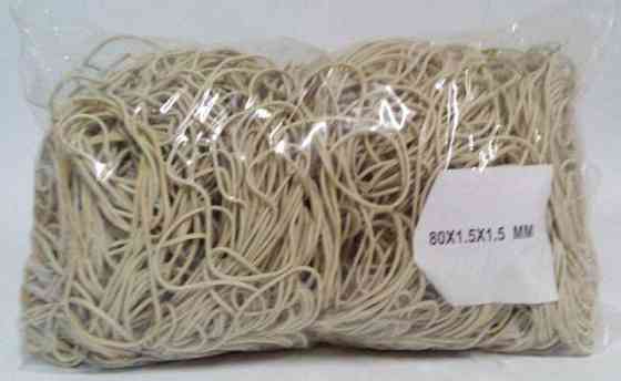 Резинка цветная №80 ( белая ) *1,5мм  1 кг 