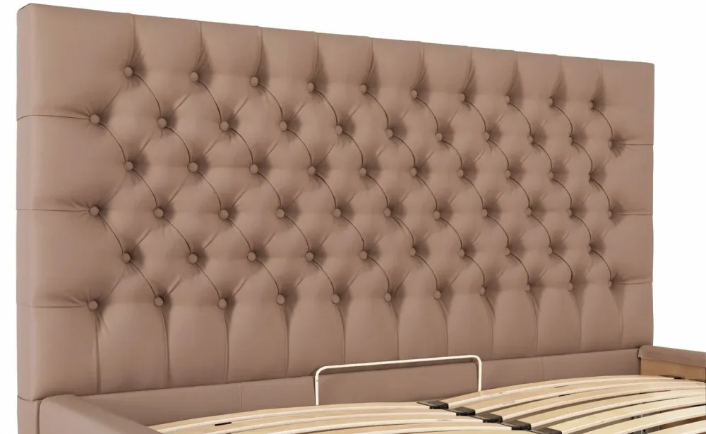 Кровать Двуспальная Cambridge Comfort 160 х 190 см Fly 2213 С подъемным механизмом и нишей для белья Светло-коричневый Киев - изображение 6