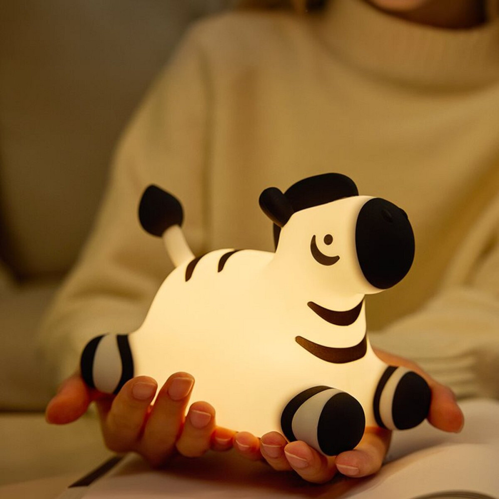 Нічник дитячий силіконовий сенсорний Зебра VALESO A067 для спальні акумуляторний Коломия - фото 7