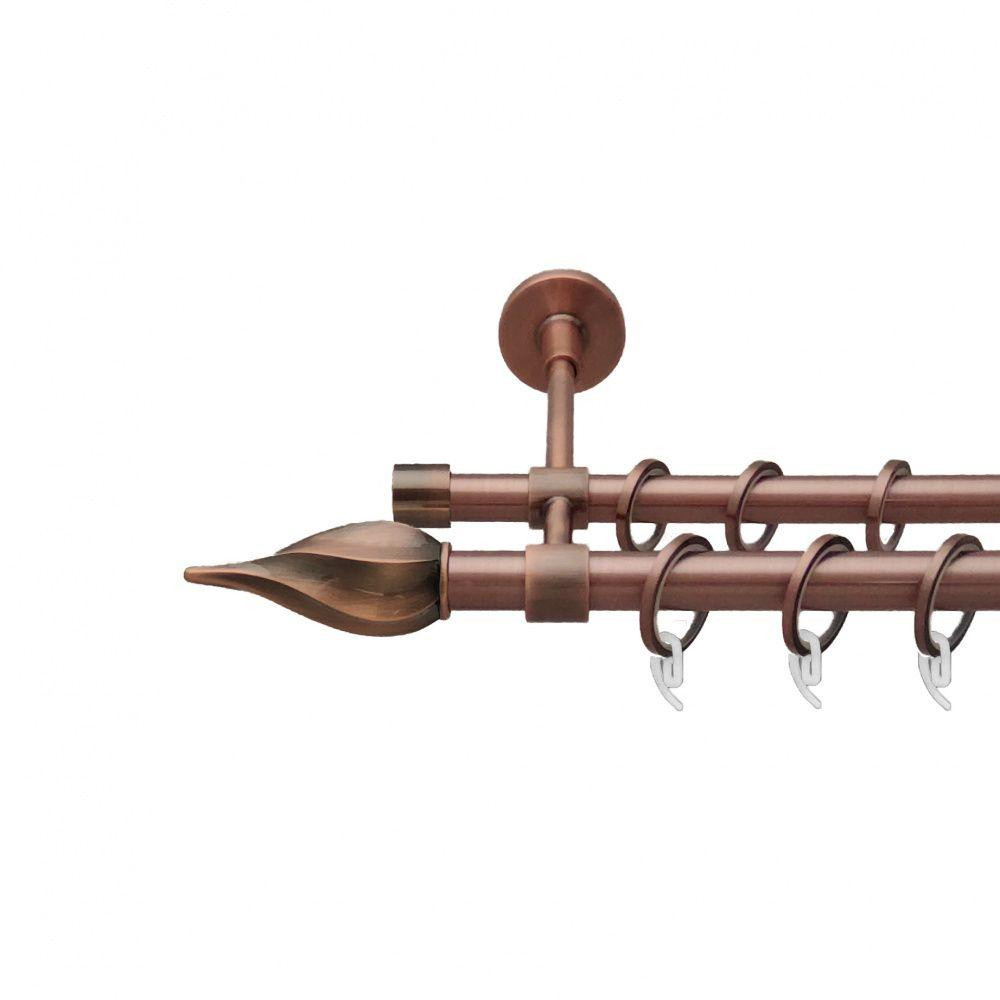 Карниз Orvit Твісто металевий дворядний закритий гладка труба кільце фасонне металеве  Мідь 19\16 мм 300 см (6938868) Львів - фото 1