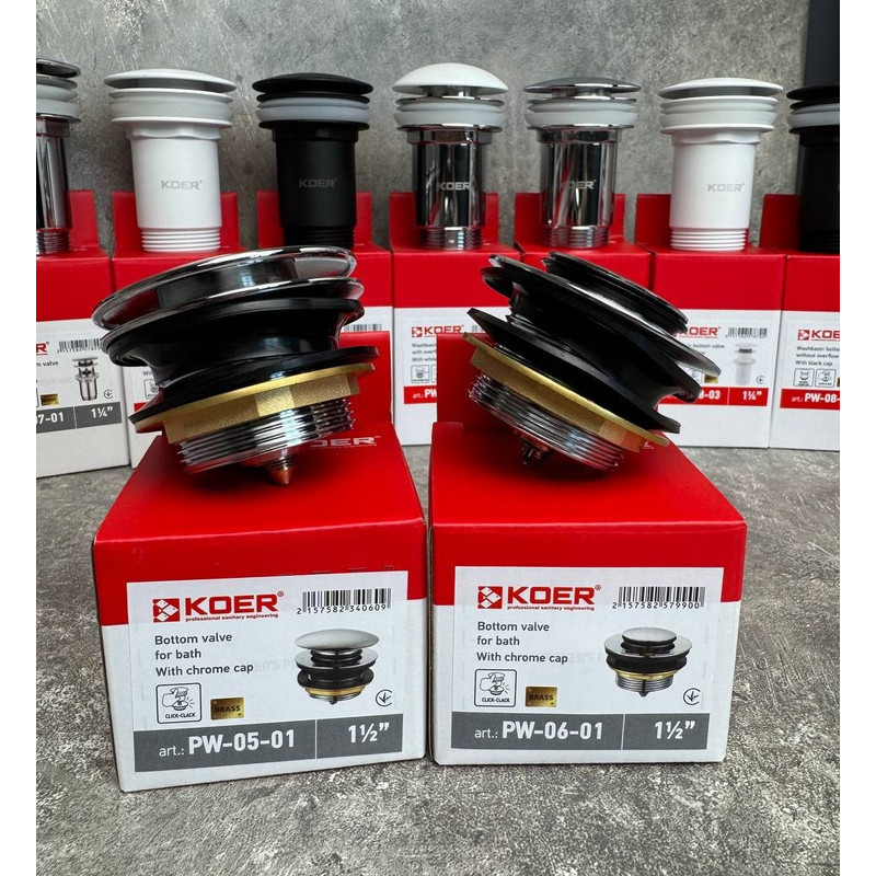 Донний клапан для ванної Koer PW-05-01 1 1/2''     ( KR3406 ) 28577 Харьков - изображение 7
