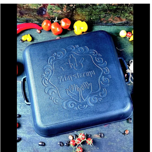 Сковорідка-гриль 35*35*4см чавунна лита Т309 Майстерня Житомир