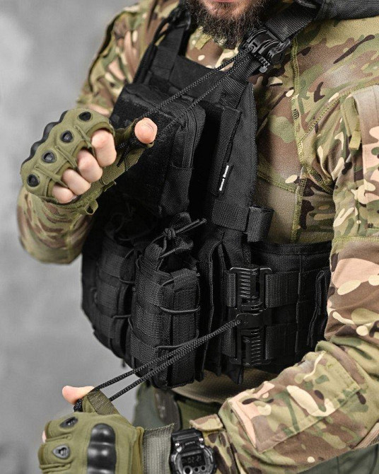 Плитоноска 4 сброса black Single Sword  ВТ1096 Одесса - изображение 5