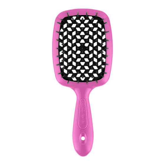Щетка для волос розовый с черным SMALL SUPER BRUSH Janeke Киев