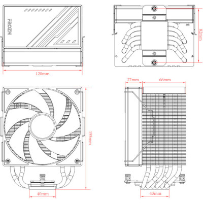 Кулер до процесора ID-Cooling Frozn A610 ARGB (FROZN A610 ARGB) Вінниця - фото 7