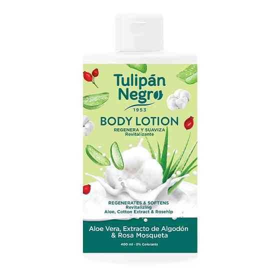 Лосьон для тела Алоэ вера, хлопок, шиповник Tulipan Negro 400 мл Винница