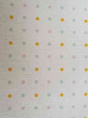 Шпалери вінілові на флізеліні AdaWall Ada Kids метрові дитячі кухлі жовті зелені рожеві на білому Київ