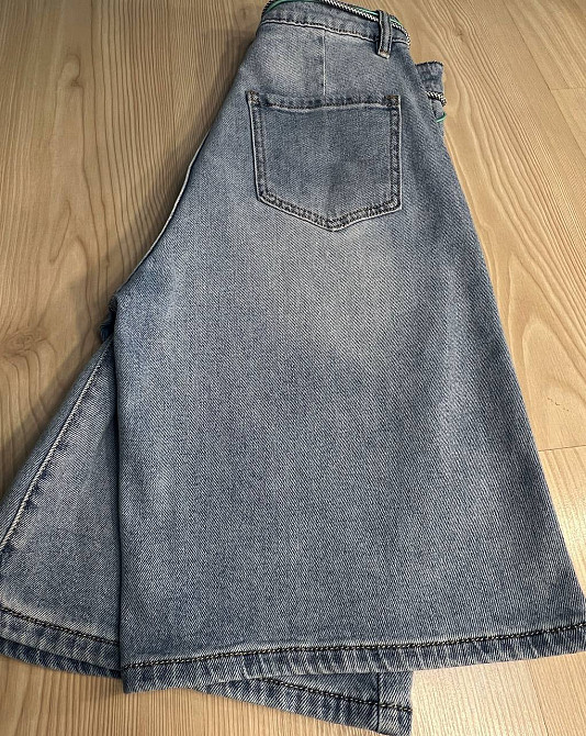 Шорты женские джинсовые LDM 0223 бермуды с поясом-шнурком голубые, голубой, 33, 33, 90 см, 124 см Киев - изображение 10