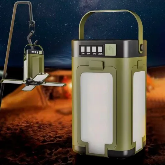 Кемпінговий складний ліхтар MH 868: сонячна панель, Power Bank, 6 режимів, 500 лм, LED-індикатор та складні пелюстки Одеса