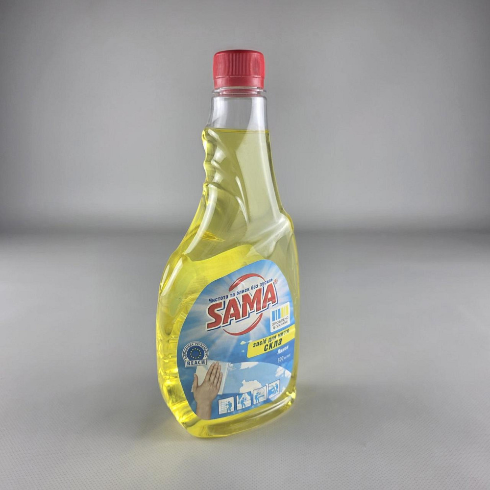 Мийний засіб для скла та дзеркал САМА лимон 500 г (запаска) (1 шт.) Харків - фото 2