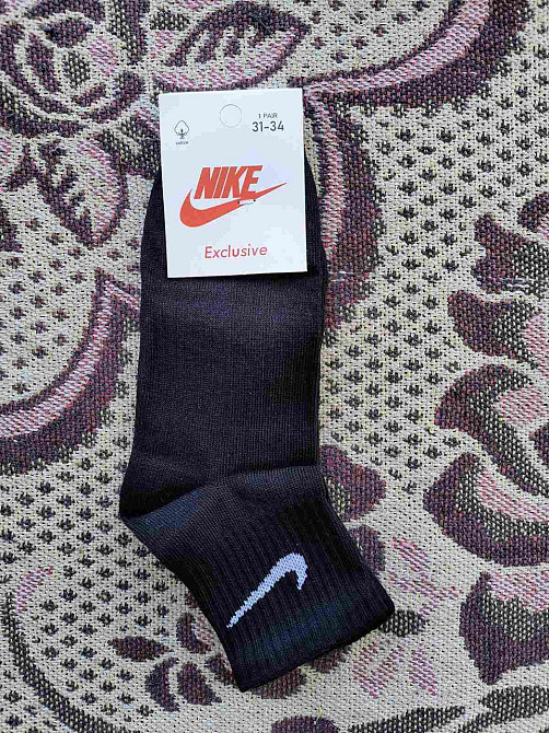 Детские качественные хлопковые носки микс средней высоти в наборе по 3 штук Nike. Размер 31-34 Киев - изображение 8