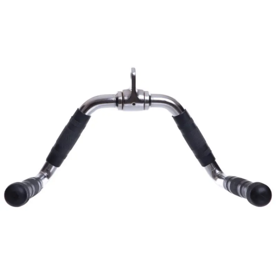 Ручка для тяги York Fitness багатофункціональна з гумовими рукоятками, хром Киев