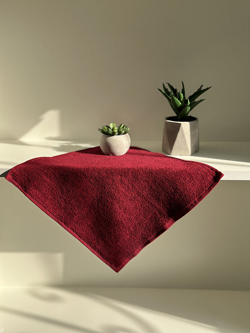 Салфетка махровая Ideal Textile 30х30 см 400 г/м2 (56860385) Бордовий Черновцы - изображение 3