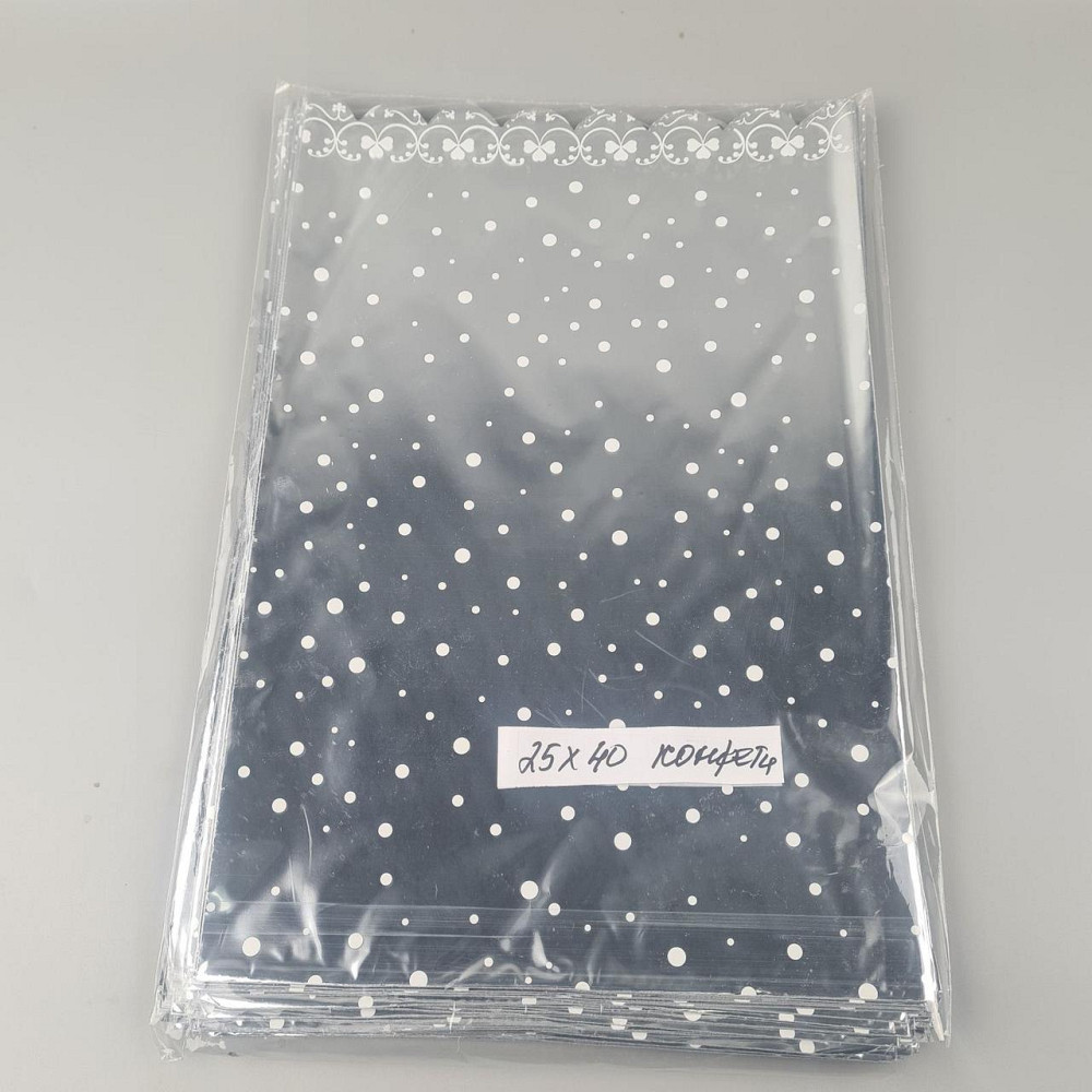 Пакет з малюнком для пакування подарунків (25*40) No427 (8) фольгований (ажурний) "Конфеті" (100 шт) Харків - фото 2