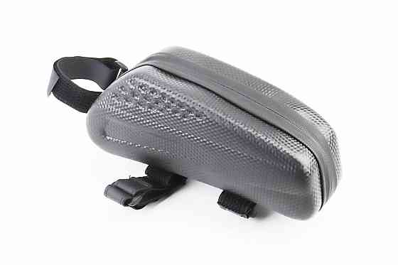 Сумка на раму 220х90х85мм, кріпл. на липучці, чорна "карбон" Киев